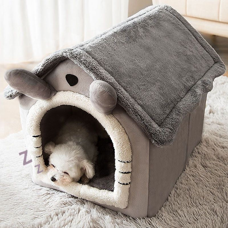 Enclosed Pet Bed – Washable Cave Bed for Cats and Small Dogs