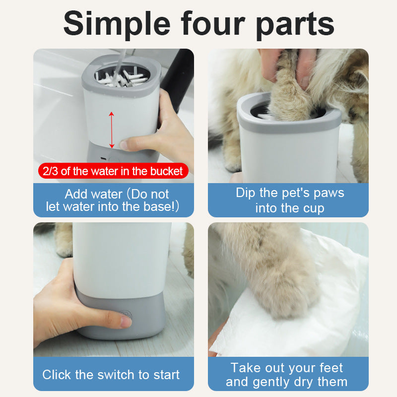 Electric Pet Paw Cleaner – Automatic Paw Washing Cup for Dogs