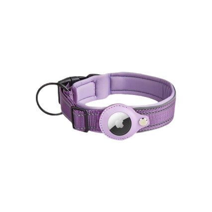 Adjustable Dog Collar and Leash Set with Tracker Slot